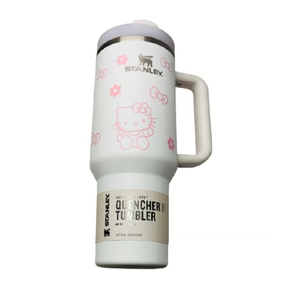 NWT - Stanley 40oz Quencher Tumbler – Hello Kitty White/Pink - Picture 1 of 12